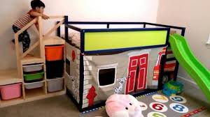 Flexa Classic Mid High Bed With Platform And Slide Assembly Instruction Youtube Ikea Kura Bed Kura Bed Ikea Kura