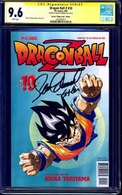 Dragon ball gt gets anime comic series (oct 30, 2013) dragon ball z: Dragon Ball Z 10 Cgc Ss 9 6 Signed Voice Of Goku Sean Schemmel Dragonball Manga Comic Books Modern Age Viz Hipcomic