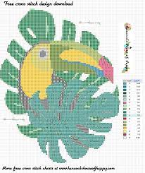 Free tropical cross stitch patterns. Hancock S House Of Happy Ortstravaganza Free Toucan Cross Stitch Pattern Big Tropical Toucan Cross Stitch Chart To Download