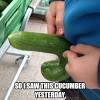 Set two cucumber slices on one buttered side. 1