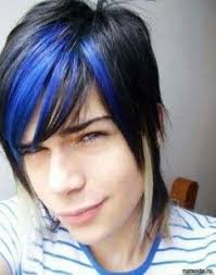 Here some of the general features of black guys. Black Dark Blue Hair Emo Hairstyles For Guys Emo Hair Color Hair Styles