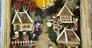 ภาพปะต ดจากว สด ธรรมชาต by kru noomnuan 60 ภาพศ ลปะ สม ดศ ลปะ จ ตรกรรม