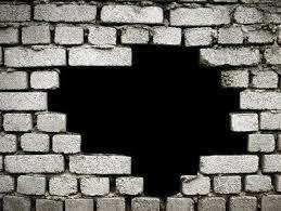 Black Hole In Gray Wall Ppt Backgrounds Brick Wall Drawing Background New Background Images