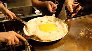 The Biggest Fried Egg In The World Ostrich Egg Japanese Street Food Youtube