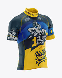 Men S Cycling Jersey Mockup In Apparel Mockups On Yellow Images Object Mockups