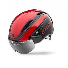 Giro Air Attack Shield Bright Red Black Aero Bike Helmet