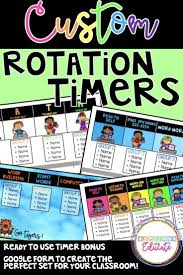Custom Center Rotation Timers In 2020 Teaching Classroom Individualized Education Program Literacy Centers Kindergarten