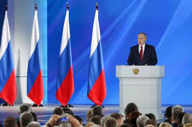 Российский президент владимир путин огласил свое ежегодное послание к федеральному собранию в манеже в среду, 21 апреля. Jchxil5l9ji4 M