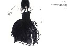 Petra Lunenburg Little Black Dress Project Elle 20th Anniversary Falling Art Fashion Art Art Demo