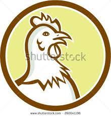 Illustration Of A Chicken Hen Head Viewed From Side Set Inside Circle On Isolated Background Done In Carto Chicken Illustration Chicken Logo Retro Illustration