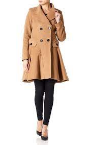 This coat is a true camel brown that's neither too warm nor too cool so it works against any skin tone. Elena Camel Wool Blend Fit And Flare Skater Coat De La Creme Fashions Silkfred