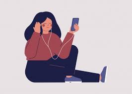 When we listen to music, the intrinsic value and emotional quality of our experience can be interpreted as music aesthetics, or the creation, intent, . Premium Vector Young Woman Is Listening To Music Or An Audiobook With Headphones On Her Smartphone Music Collage Music Illustration Listening To Music