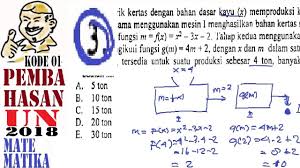 Soal dan jawaban fungsi komposisi. Pembahasan Unbk Sma Matematika Ipa 2018 No 3 Komposisi Fungsi Soal Cerita Youtube