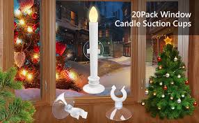 Amazon Com Window Candle Suction Cups Clamp Holder For Electric Candles Suction Cups With Clamps For Christmas Candle Lamp 20pack Home Kitchen