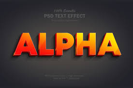 Download Alpha 3d Text Effect Graphic By Goldani412 Creative Fabrica PSD Mockup Templates