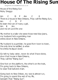 Paroles Et Traduction De La Chanson House Of The Rising Sun Par The Animals House Of The Rising Sun Original Folk Lyrics
