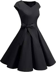 Dresstells Retro 1950s Cocktail Dresses Vintage Swing Dress With Cap Sleeves Black Xs At Amazon Cocktail Dress Vintage Unique Prom Dresses Vintage Swing Dress