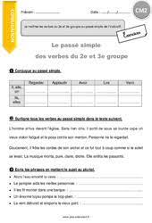 Surligne uniquement les verbes au. Exercice Passe Simple Cm2 Cycle 3