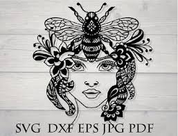 Download Queen Bee Svg Woman Mandala Svg Mandala Girl Svg Beautiful Girl Svg Zentangle Girl Svg Queen Bees Bee Mandala Drawing
