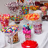 Try serving cupcakes with fancy cupcake wrappers, home made truffles covered in sprinkles, personalized cookies, pretty petit fours, specialty candy and other creative treats. 1