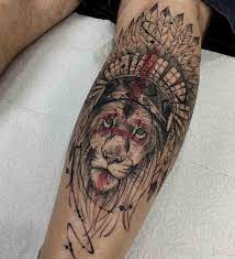 The indian tattoos presented in this site beautifully capture the wildness and otherworldly serenity so frequently associated with the native indians. Native Lion Tattoo Best Tattoo Ideas Gallery