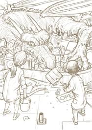 Dan Santat Here S An Animated Gif Showing My Process For The Final Cover Art Of The Rain Dragon Rescue The Third Book Of The Imag Art Process Art Cover Art