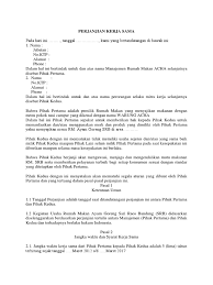 Download as docx, pdf, txt or read online from scribd. Contoh Surat Perjanjian Kerjasama Bagi Hasil Restoran Dapatkan Contoh Cute766