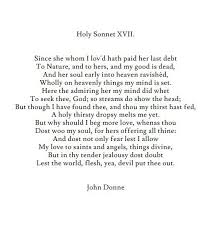John Donne Holy Sonnet 17 Elegy Poem John Donne Sonnets