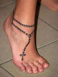 More images for rosary tattoos on foot » 63 Cool Rosary Tattoos On Ankle