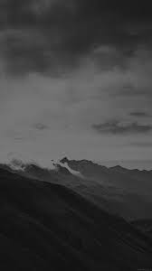 Mountain Art Fog Nature Dark Bw Iphone 6 Plus Wallpaper Black Aesthetic Wallpaper Dark Wallpaper Black Phone Wallpaper