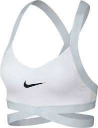 Nike Womens Dri Fit Indy Logo Sports Bra Size Xl Blue In
