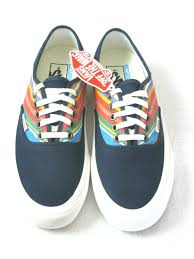 Vans Womens Authentic Sf Retro Stripes Dress Blues Canvas Shoes Size 8 5 Nwt