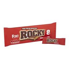 Fox's Biscuits Rocky Bars Individually Wrapped Milk Chocolate Ref A07890  [Pack 8]