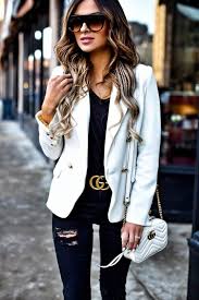 Black And Gold Gucci Belt Womens Coveting Gold Hardware Gucci Gg Marmont Bag Gucci Double G Buckle Belt Lioness White Blazer Tops Fashion White Blazer Outfits Gucci Belt Outfit