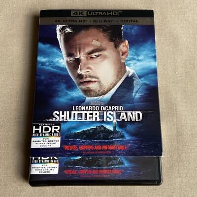 Shutter Island (4K Ultra HD & Blu-ray 2010 + Slipcover) Psychological  Thriller + | eBay
