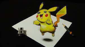 Watch how to draw your favorite. Drawing A 3d Pikachu Pokemon Go Illusion Youtube