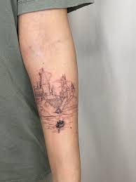 Lil nas x has no known tattoos on his body. Hogwarts Castle Done By Nas At Vestige Tattoo In Brooklyn Ny Tattoos