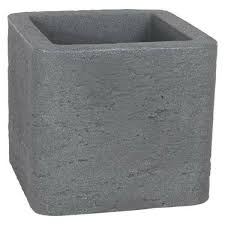 Pflanztopf, 56 liter, durchmesser 50 cm, höhe 37,5 cm, kunststoff, geli cylindro. Blumenkubel Pflanzvase Saulentopf Kubus Kunststoff