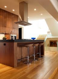 with walnut kitchen cabinets