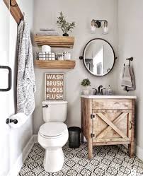 This beauty only had a small nick in the bottom left corner of the skirt from transportation, which made it deemed unworthy to the owner. Farmhouse Style Half Bathroom Features Classic Vanity Lights Warm Wood Accents Earthy T Rustic Modern Bathroom Small Bathroom Decor Farmhouse Bathroom Decor