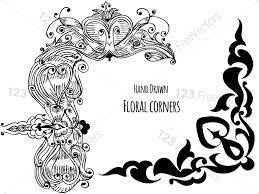 Hand Drawn Floral Corners Vector And Photoshop Brushes Pack 01 How To Draw Hands Photoshop Brushes Vector Background Pattern