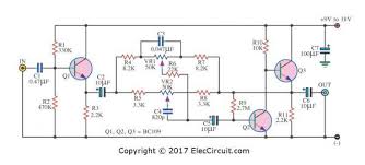 Simple Bass Treble Tone Control Circuit Diagram Eleccircuit Com Circuit Diagram Simple Circuit Circuit