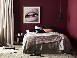 42 Alluring Bedroom Designs With Dark Wall That Breaks The Monotony Burgundy Bedroom Bedroom Red Red Bedroom Walls