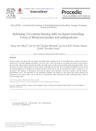 Malaysia's best online learning resource for spm, pt3, upsr, lower primary, and english. Pdf Enhancing 21st Century Learning Skills Via Digital Storytelling Voices Of Malaysian Teachers And Undergraduates Najihah M And Najihah Mahmud Academia Edu
