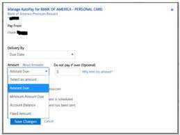 Choose a method that makes sense for you, taking into account how long it will take to receive the payment and any costs. Lawsuit Claims Bank Of America S Amount Due Credit Card Payment Option Is Intentionally Misleading