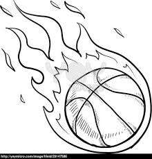 Basketball With Flames Coloring Pages Coloring Pages Basketball Posters Basketball Drawings Basketball Photography