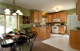 Kitchen And Dining Room Combo Open Kitchen And Dining Room Combo Light Green Walls Quartz Co Dining Room Combo Green Kitchen Walls Kitchen Dining Room Combo
