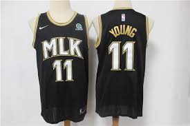 The jerseys feature 'mlk' on the front to honor martin luther king jr., and their sales will go toward charity. Atlanta Hawks 11 Trae Young Nike Mlk 21 Swingman City Edition Jersey Misterjersey Com