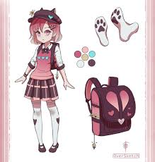 Animation style characterized colorful graphics vibrant characters fantastical themes. Oversketch On Twitter Finished A Cute Anime Character Design Commission Characterdesign Conceptart Kawaii