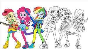 Bahkan banyak sekali anak anak yang sudah hafal dengan tokoh kartun kuda berponi seperti. My Little Pony Coloring Book Equestria Girls Rainbow Rocks Part 2 Mlp Coloring Pages F Video Dailymotion